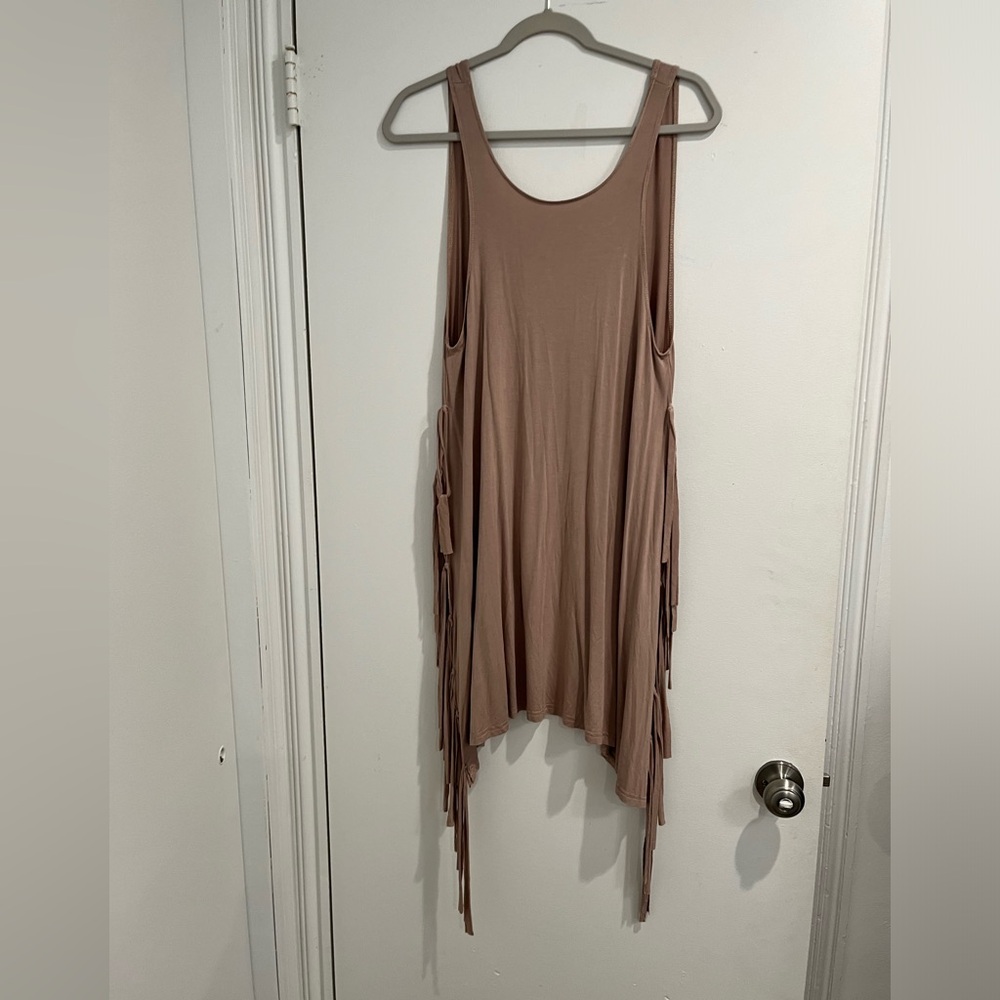 POL Tan Fringe Tunic Top Sz. S - Picture 5 of 11